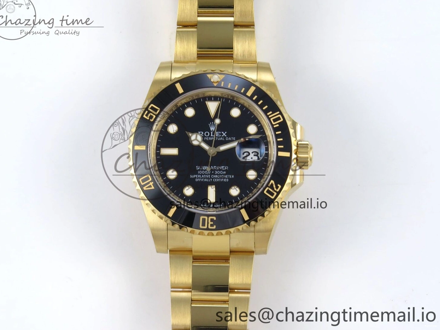 MiroTime 0317 Submariner 41mm 126618 LN THBF 904L Black Ceramic 1:1 Best Edition on YG Bracelet SH UrbanChic 334